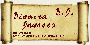 Miomira Janošev vizit kartica